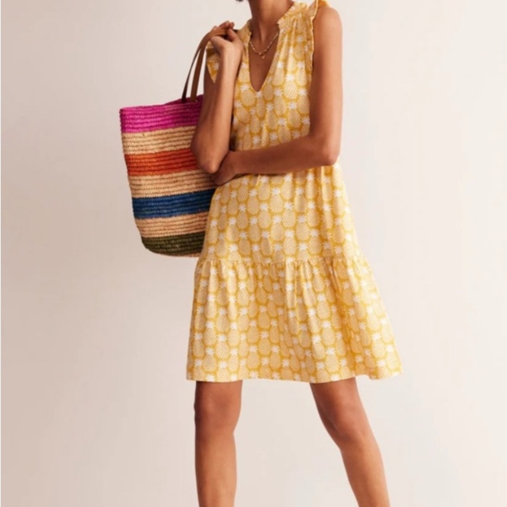 Boden Daisy Jersey Short Tier Dress | 8R NWT